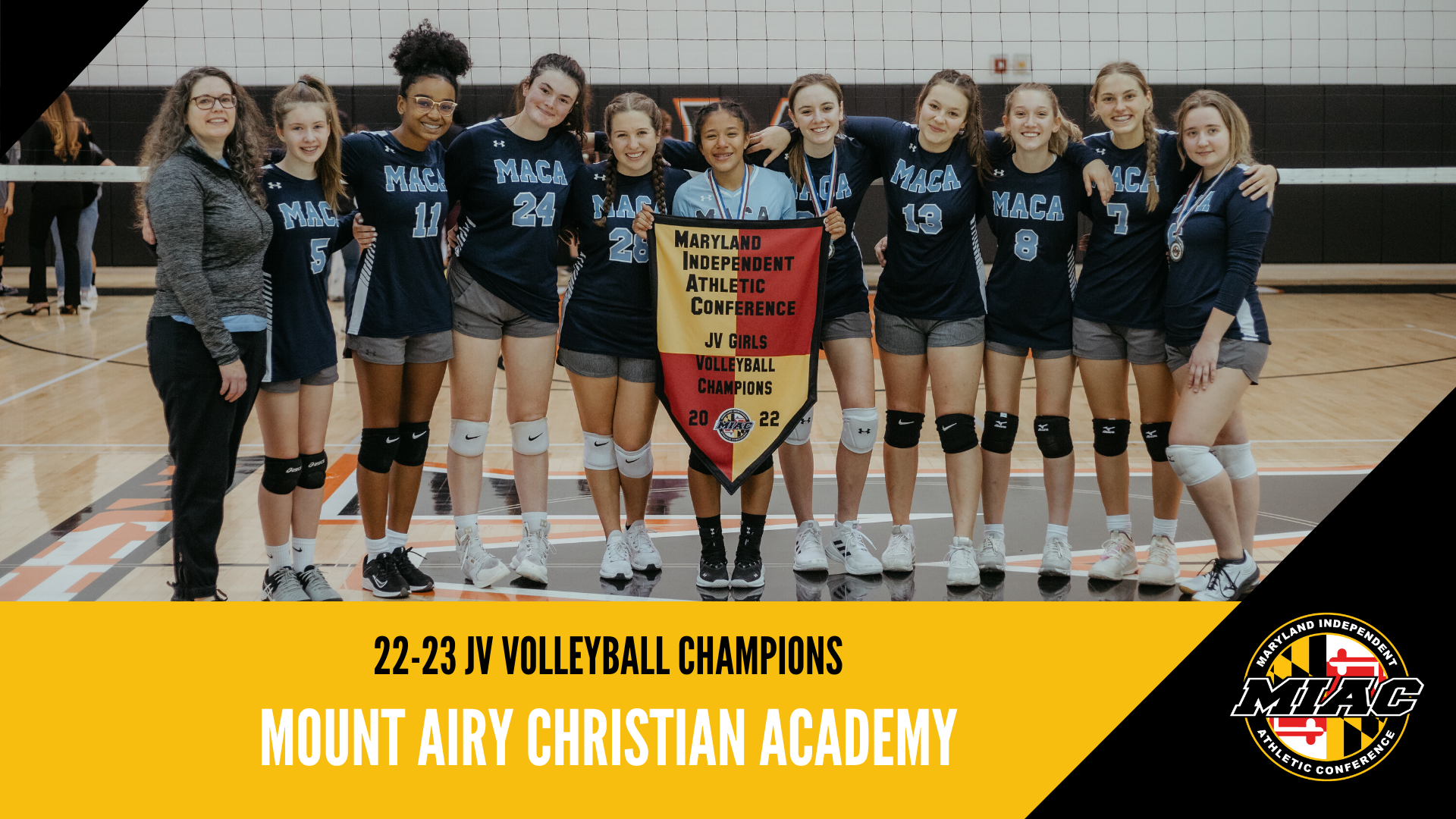2022 JV Volleyball Champions – Mount Airy Christian Academy
