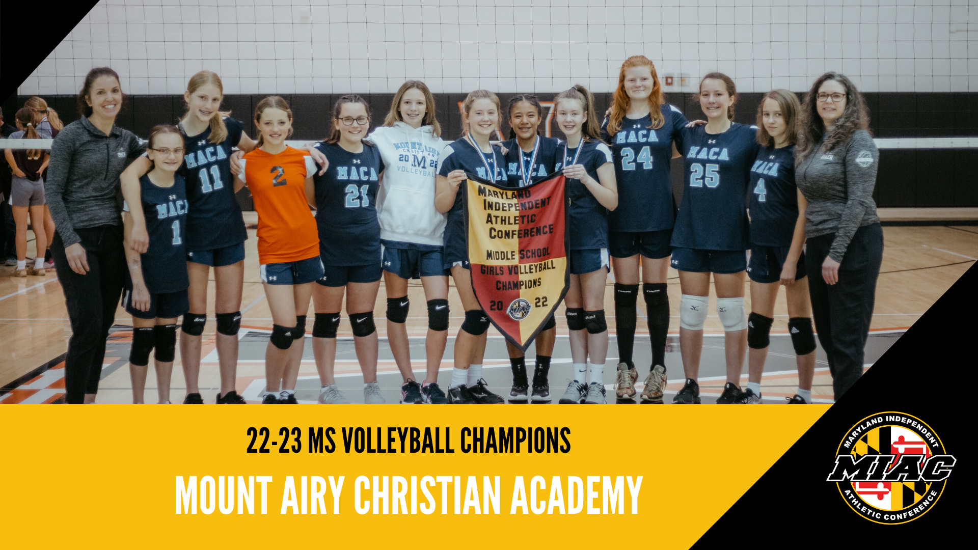 2022 MS Volleyball Champions – Mount Airy Christian Academy