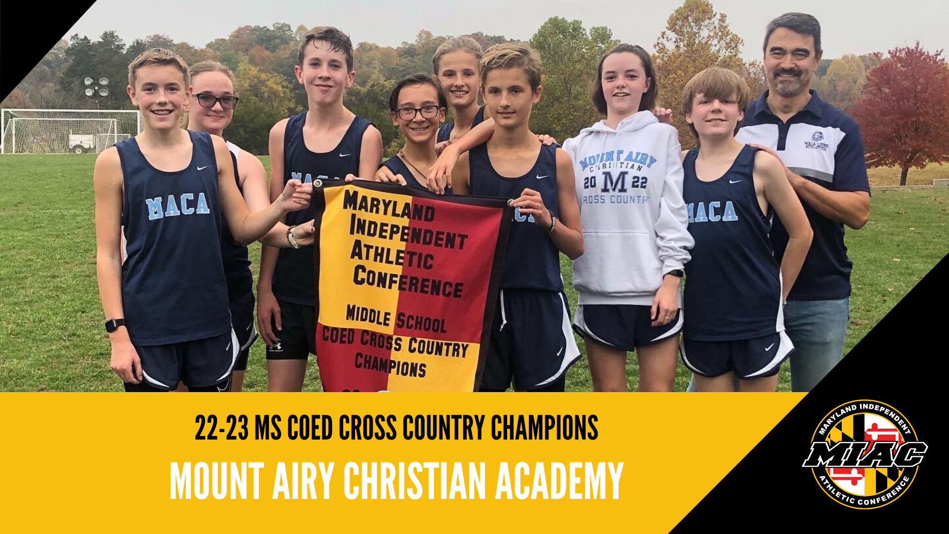 2022 MS Cross Country Champions - Mount Airy Christian Academy