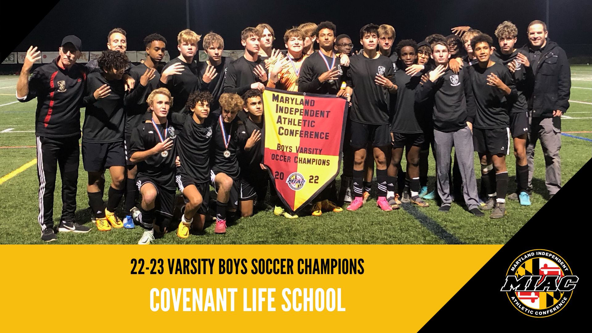 2022 Varsity Soccer Champions - Covenant Life School